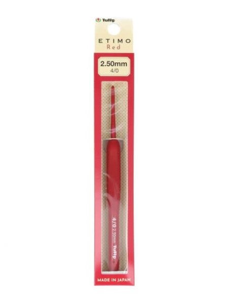 Tulip Etimo Red haaknaalden softgrip 2.50mm