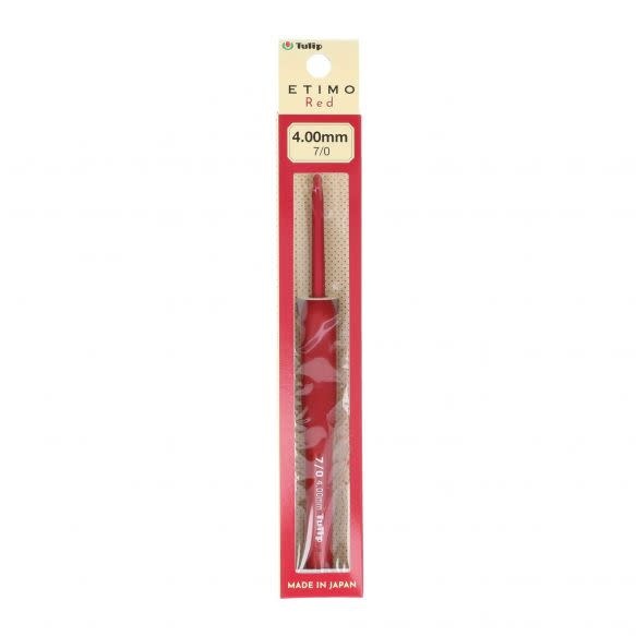 Tulip Etimo Red haaknaalden softgrip 4mm