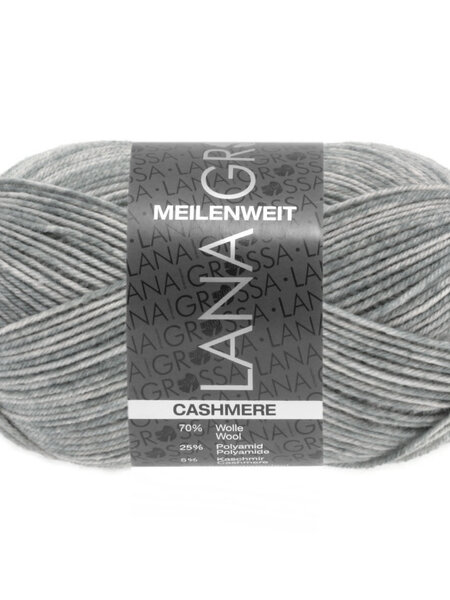 Lana Grossa Meilenweit 50g Cashmere - Lana Grossa -02 lichtgrijs gemêleerd