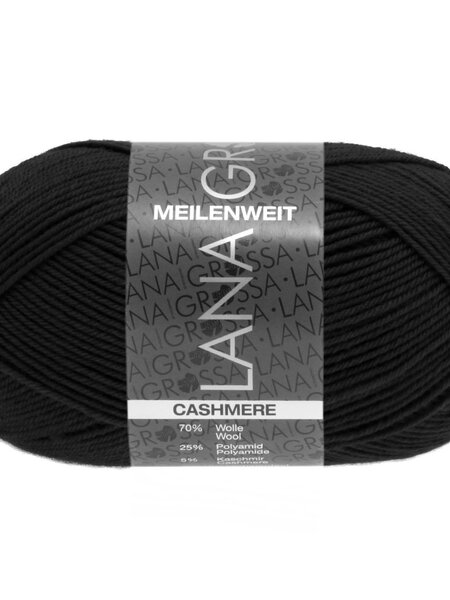 Lana Grossa Meilenweit 50g Cashmere - Lana Grossa -008 zwart