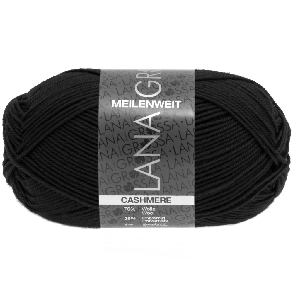 Lana Grossa Meilenweit 50g Cashmere - Lana Grossa -008 zwart