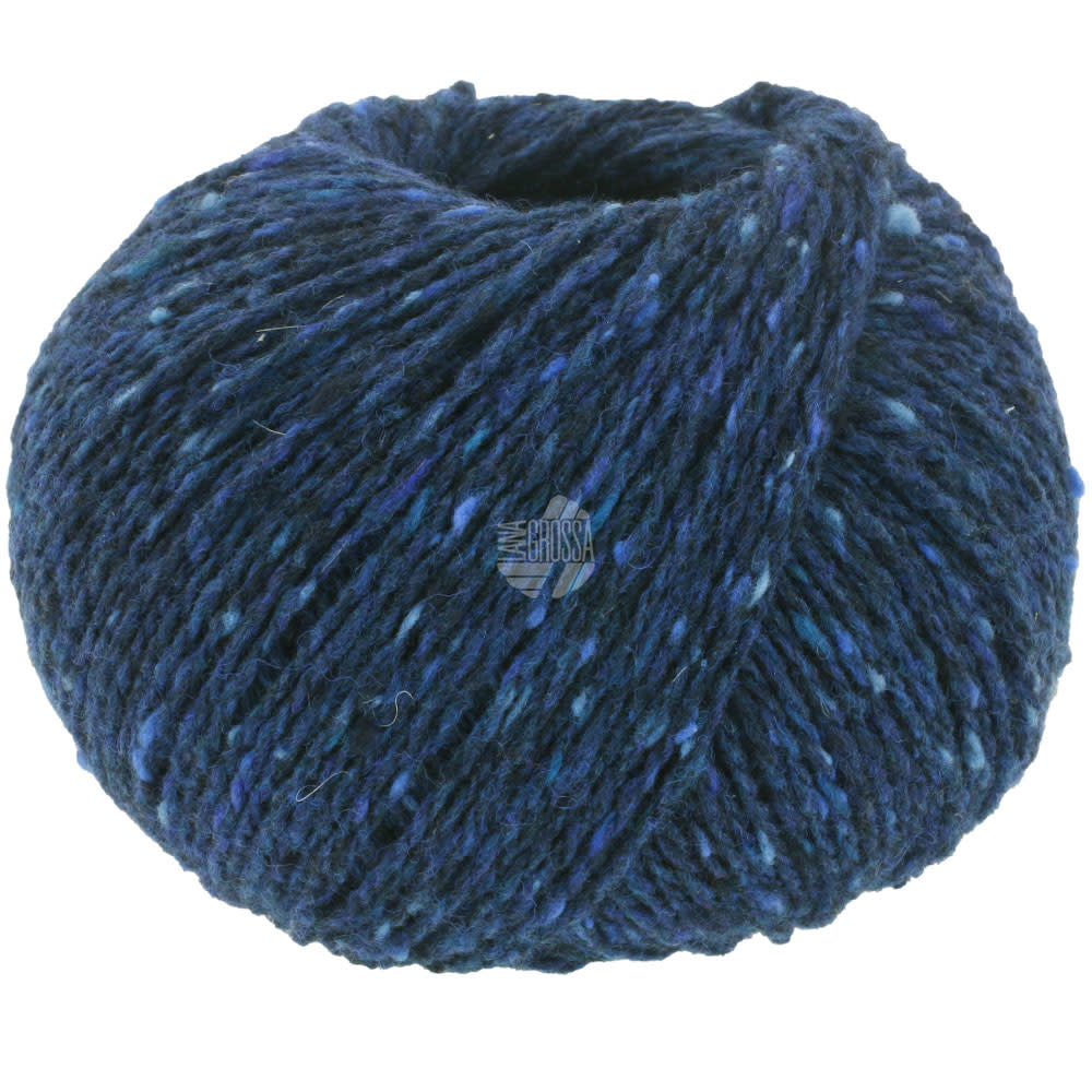 Lana Grossa Country Tweed Fine - Lana Grossa -114 donkerblauw gemêleerd -50%