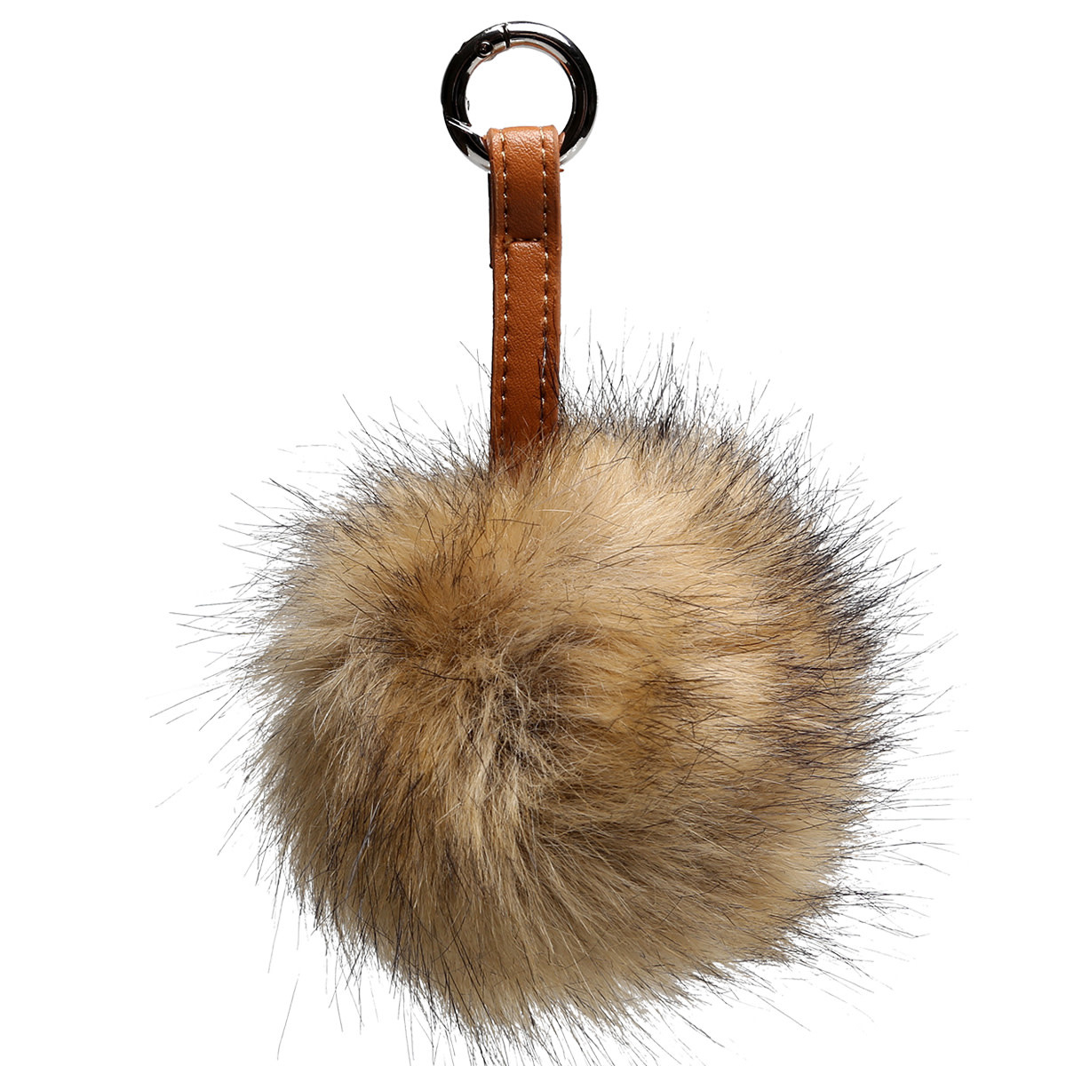GoHandmade Pompon Charm Naturel/Bruin