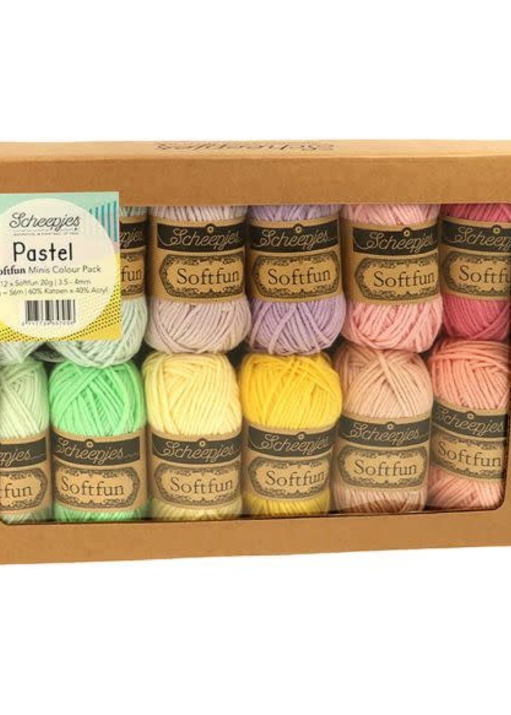 Scheepjes Scheepjes Softfun colour pack 12x20g - Pastel