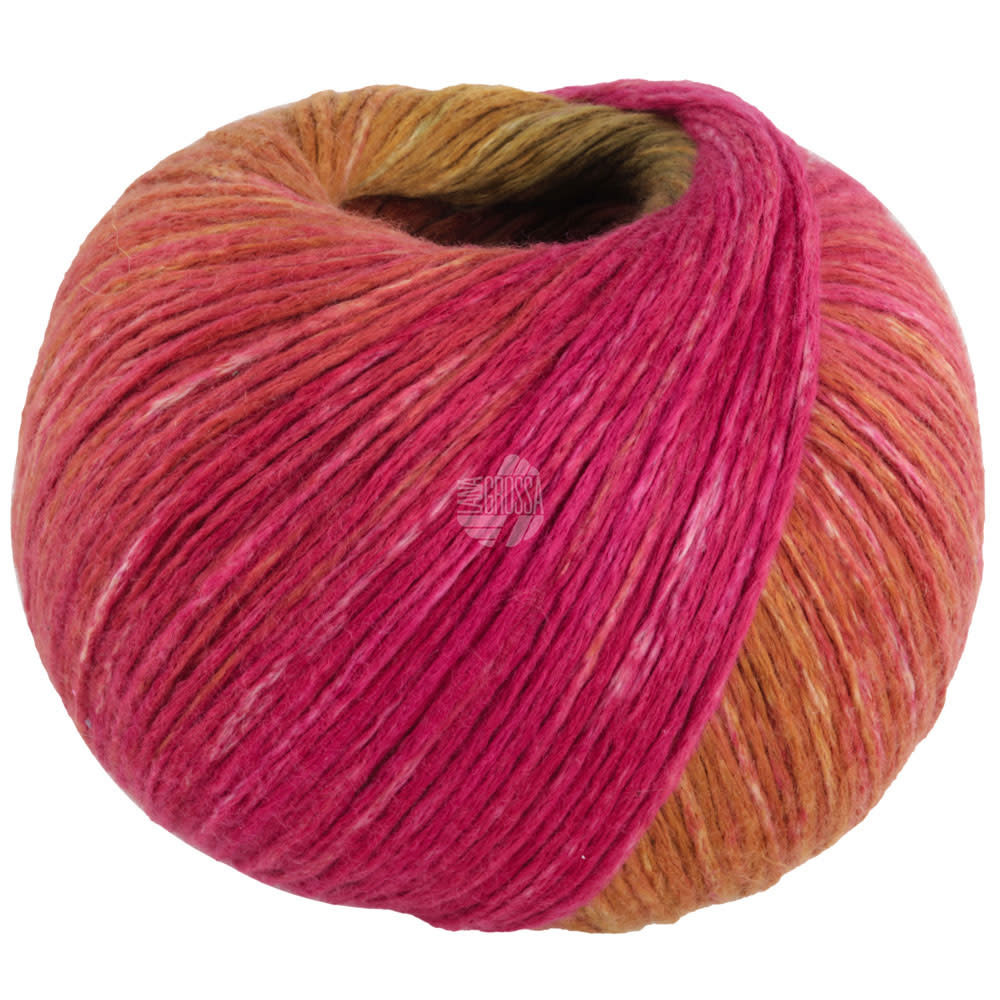Lana Grossa Cotonella - 05 Wijnrood/oranje/geel/donkergroen/fir/mosgroen/nougat/roest/grijsgroen -20%