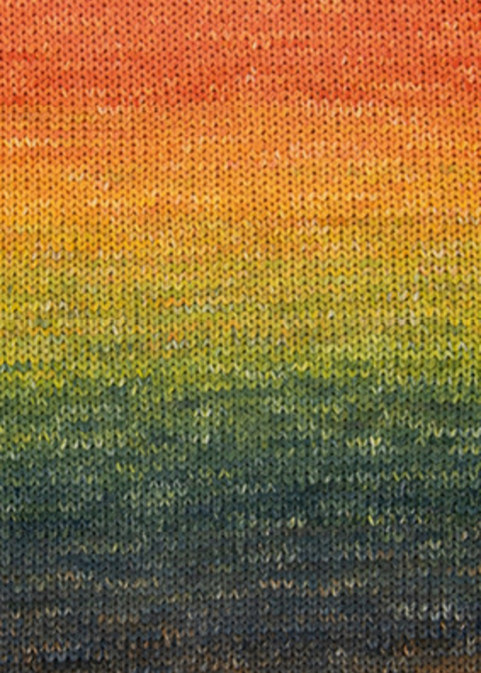 Lana Grossa Cotonella - Lana Grossa -06 Abrikoos/zalmoranje/oranje/geel/donkergroen/zwartgroen/notenbruin