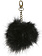 GoHandmade Pompon zwart/brons metalen ketting