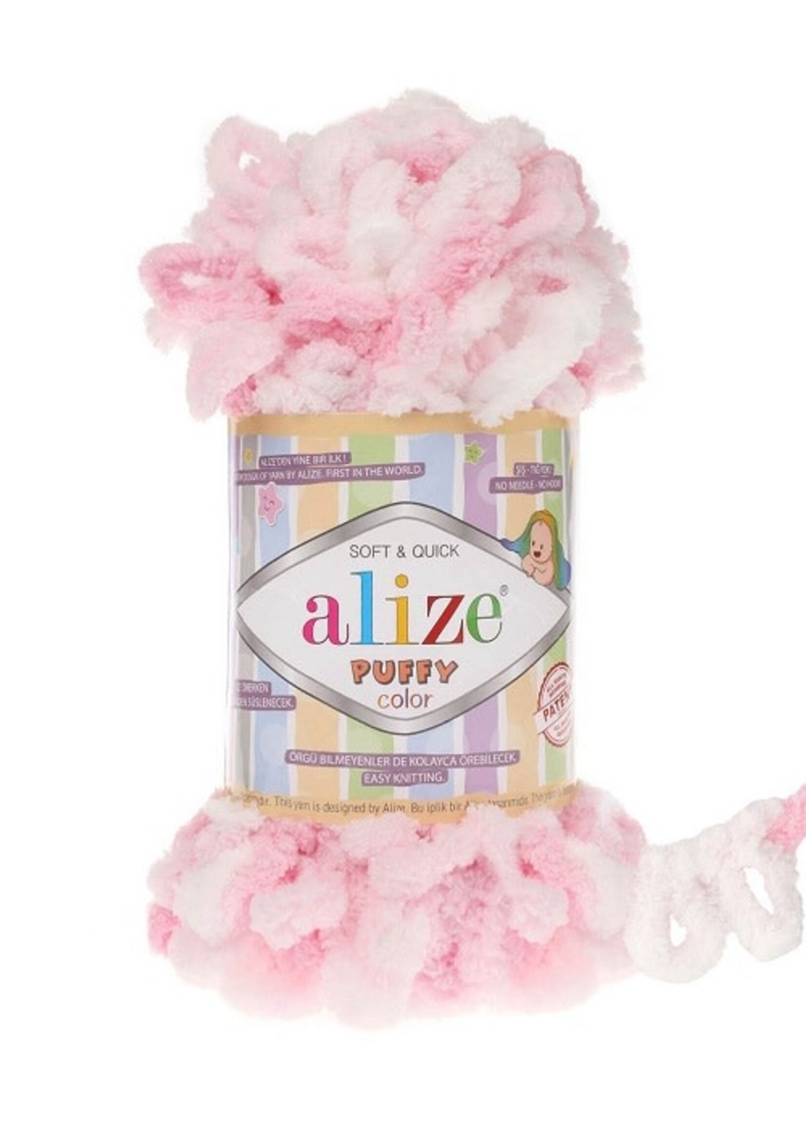 Puffy Color - Alize - 5863 White Light Baby pink