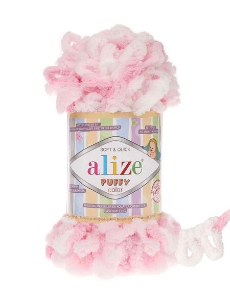 Puffy Color - Alize - 5863 White Light Baby pink
