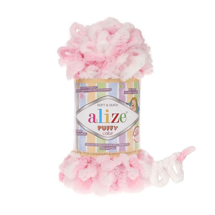 Puffy Color - Alize - 5863 White Light Baby pink