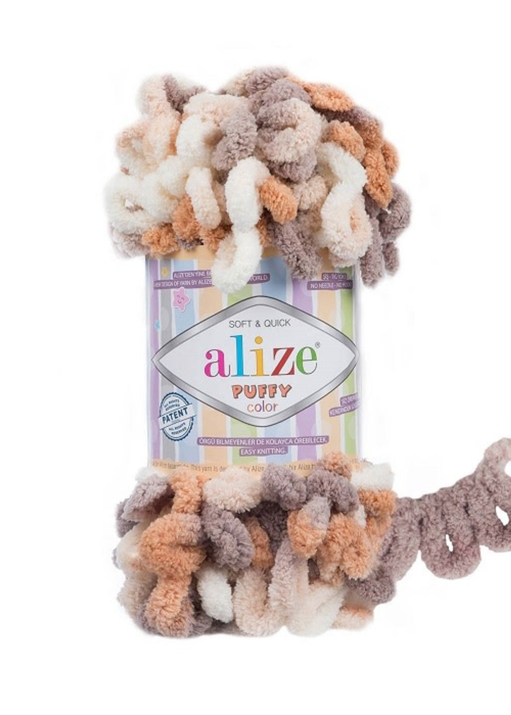 Puffy Color - Alize - 5926 Cream Camel Taupe