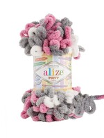 Puffy Color - Alize - 6070 - White Grey pink