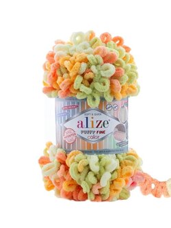 Puffy Fine Color - Alize - 6313 Peach Apple Yellow
