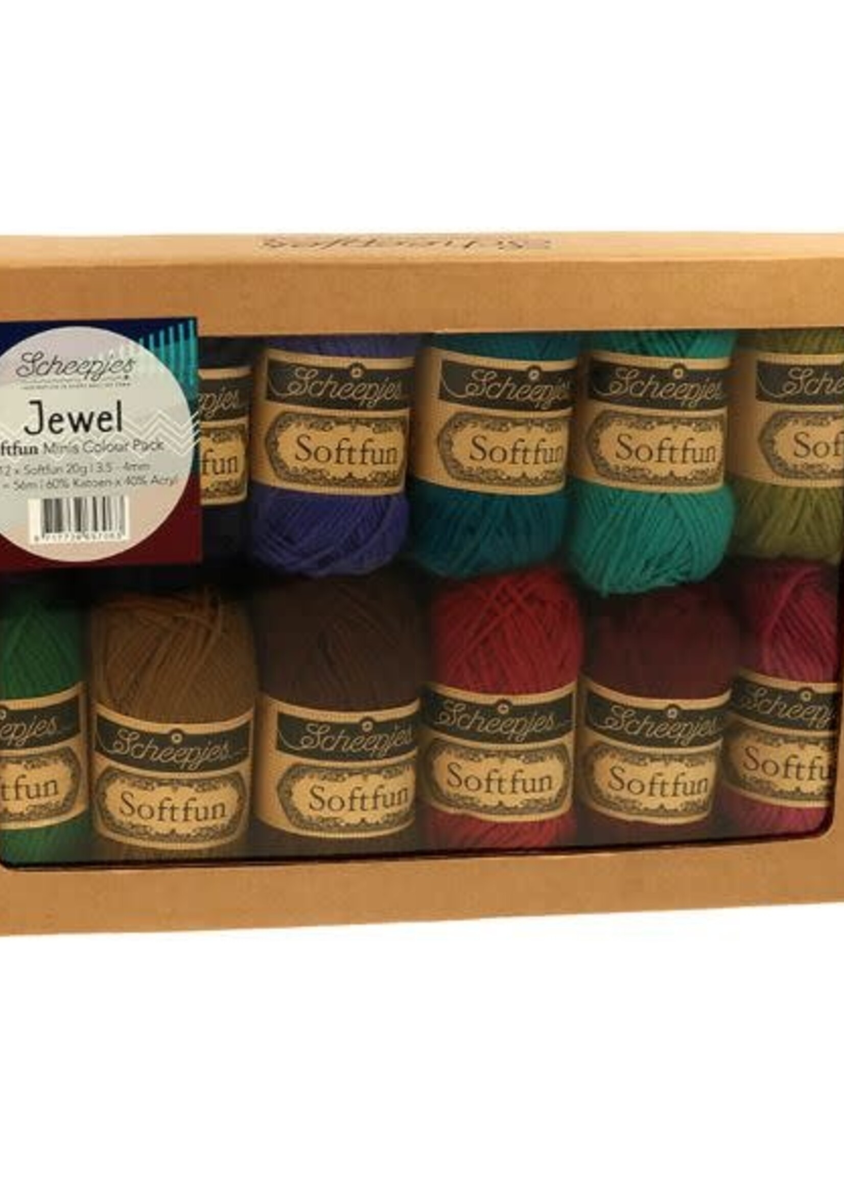 Scheepjes Scheepjes Softfun colour pack 12x20g - Jewel