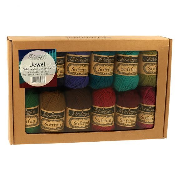 Scheepjes Scheepjes Softfun colour pack 12x20g - Jewel