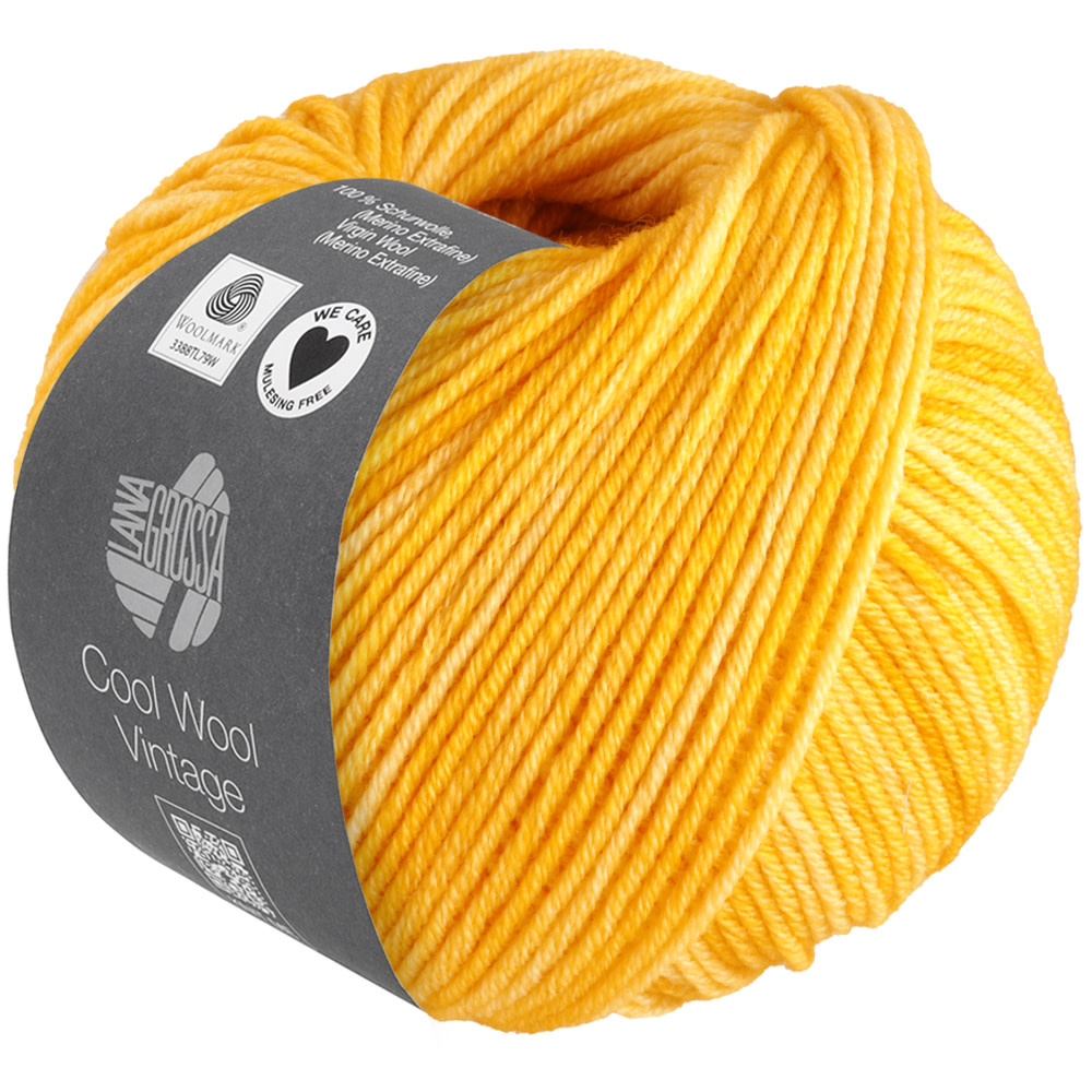 Lana Grossa Cool Wool Vintage -7376 geel-25%