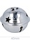 Belletjes met sterren 40 mm - zilver