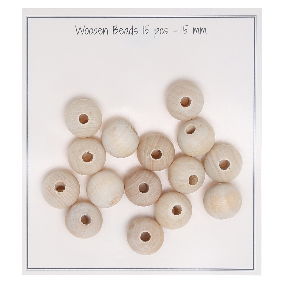 GoHandmade Houten kralen - 15 mm - 15 stuks