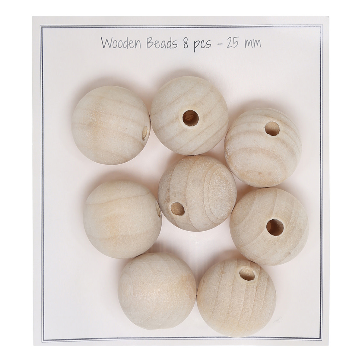 GoHandmade Houten kralen - 25 mm - 8 stuks
