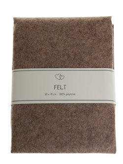 GoHandmade Vilt 1mm kleur beige 50x70cm