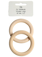 GoHandmade houten ringen D68mm per 2 stuks