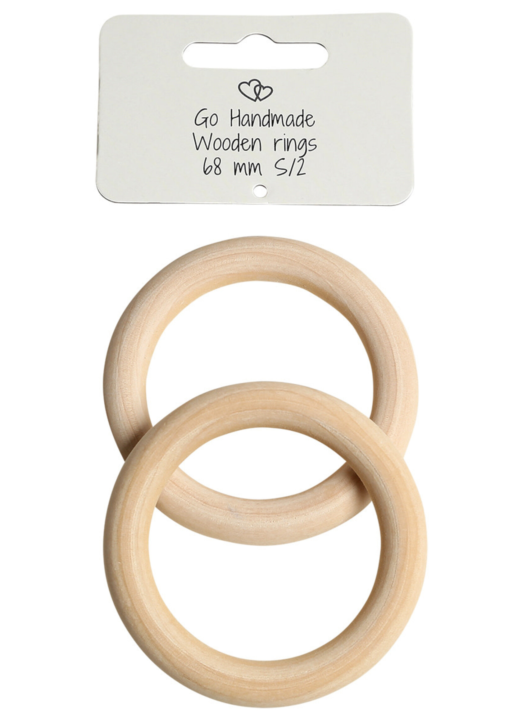 GoHandmade houten ringen D68mm per 2 stuks