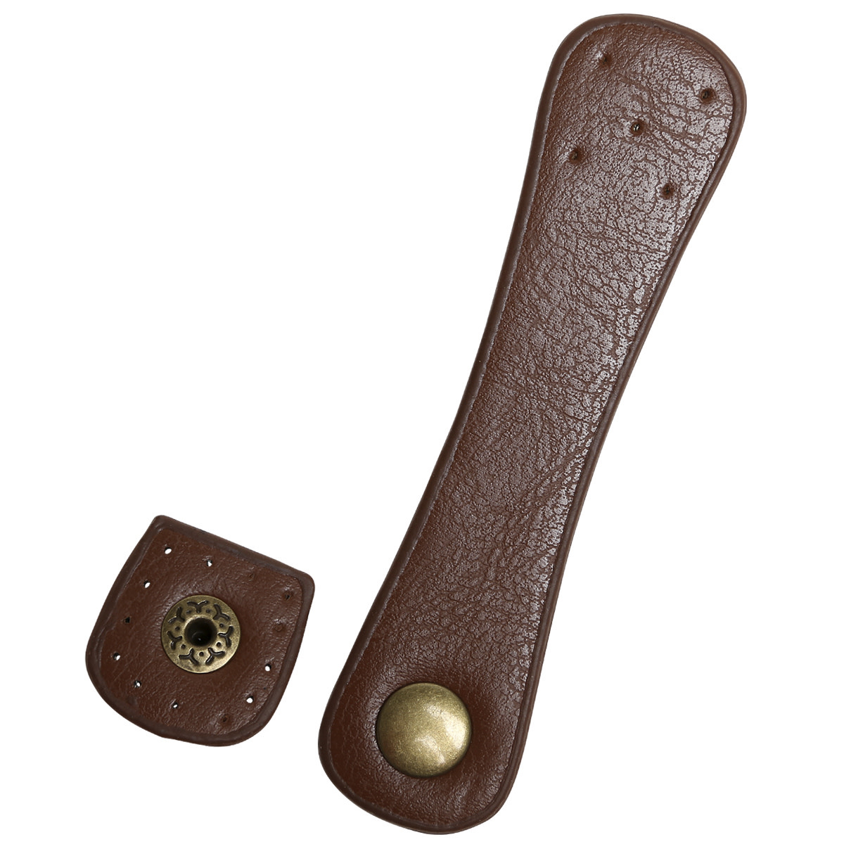 GoHandmade Slotklep met drukknoop 11 x 1.8cm Bruin/Brons