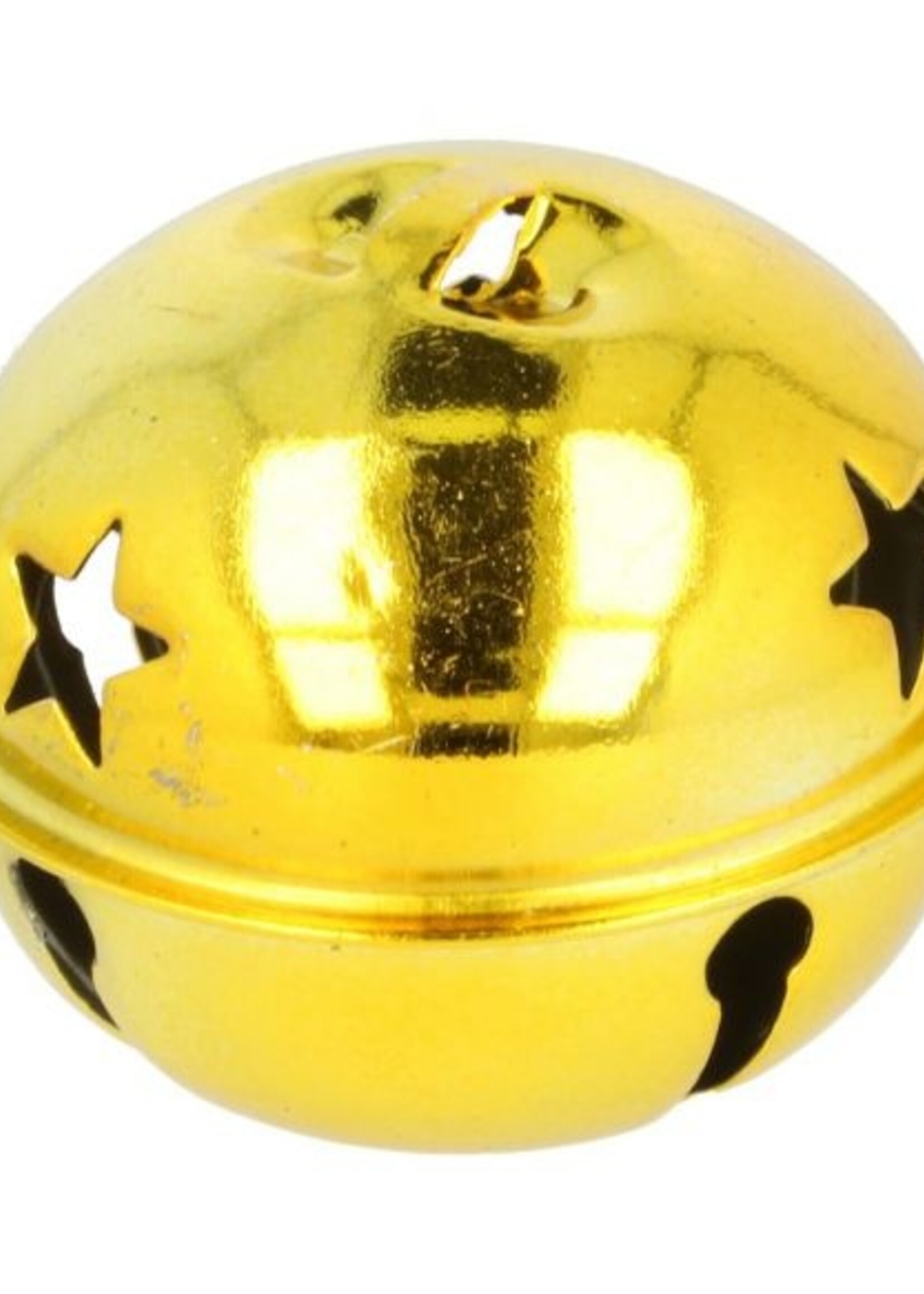 Belletjes met sterren 40 mm - goud