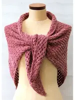 GoHandmade Omslagdoek Bohême Velvet Fine -kleur rusty - haakpakket