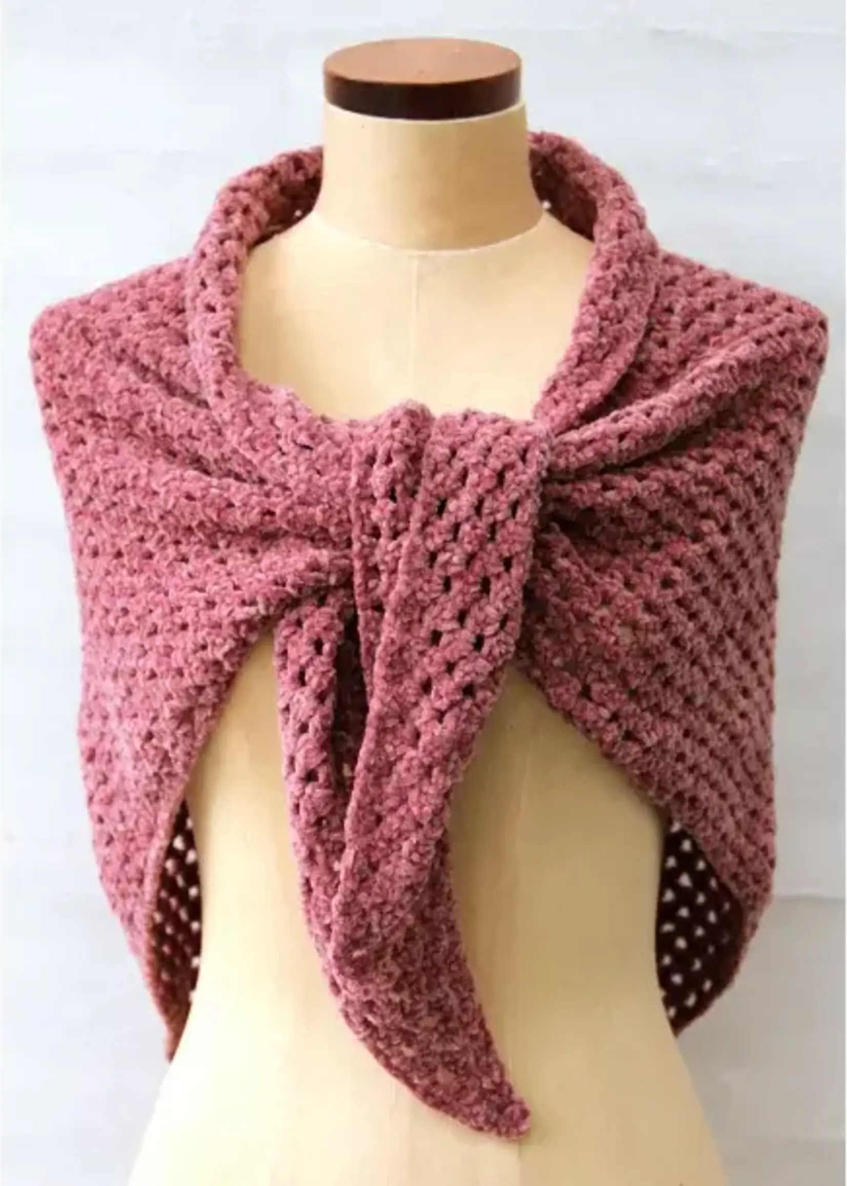 GoHandmade Omslagdoek Bohême Velvet Fine -kleur rusty - haakpakket