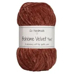 GoHandmade Omslagdoek Bohême Velvet Fine -kleur rusty - haakpakket