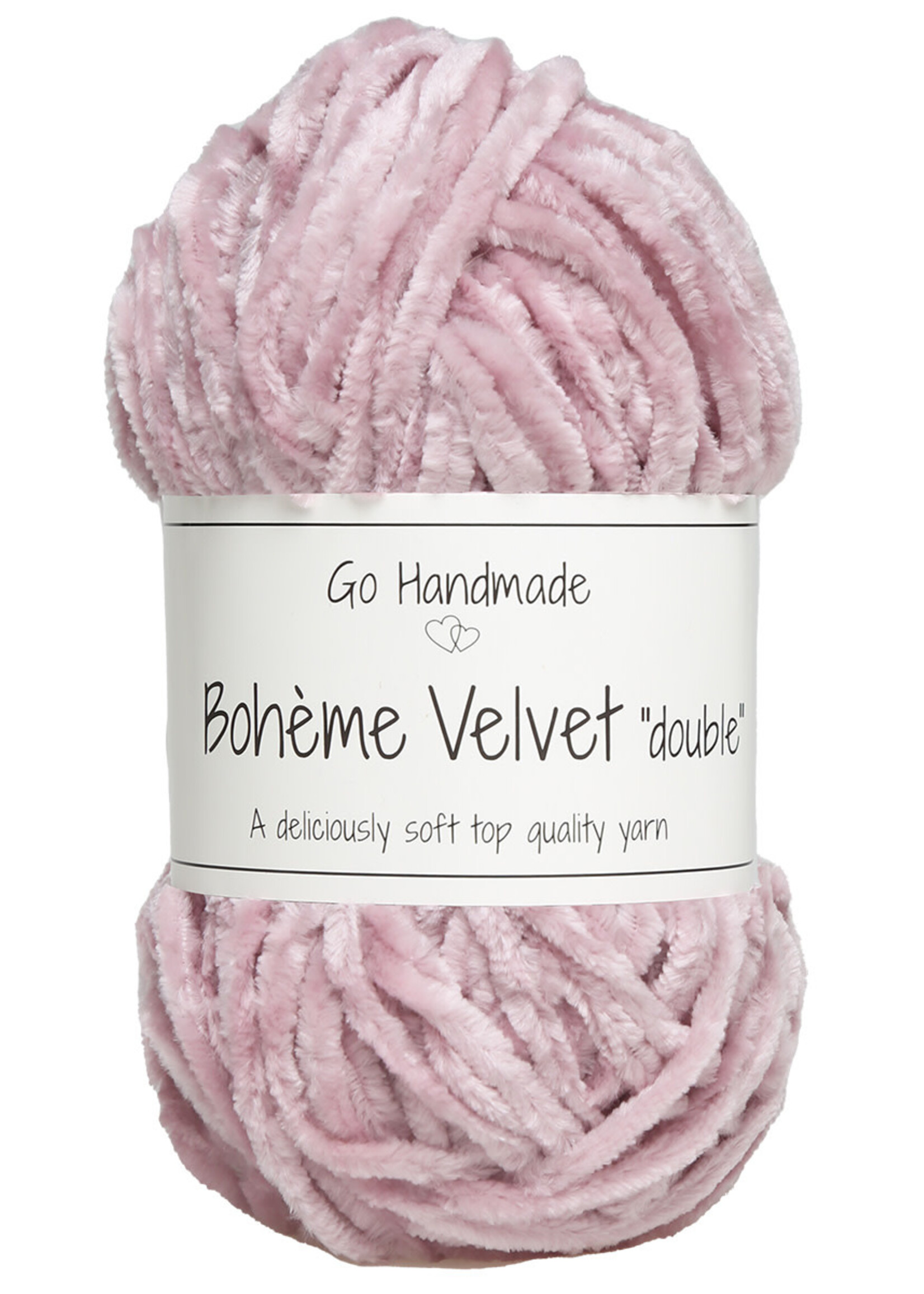 GoHandmade Bohème Velvet "double" - oud roze