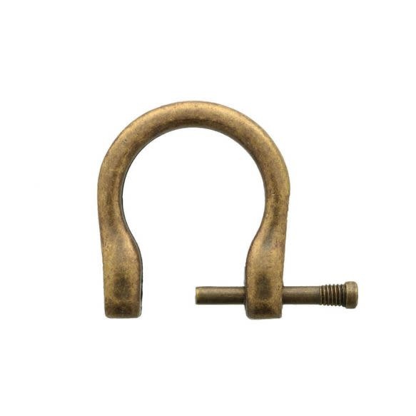 Prym handvatlussen voor handtas 18mm - oud messing - per 4stuks