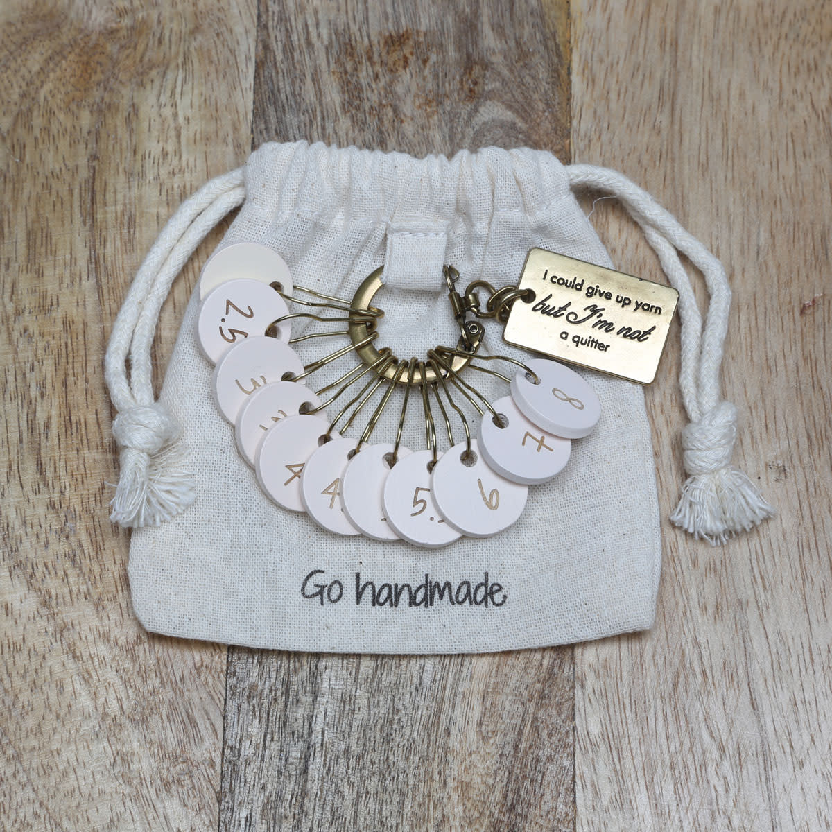GoHandmade Steekmarkeerset met canvas tasje - nummers