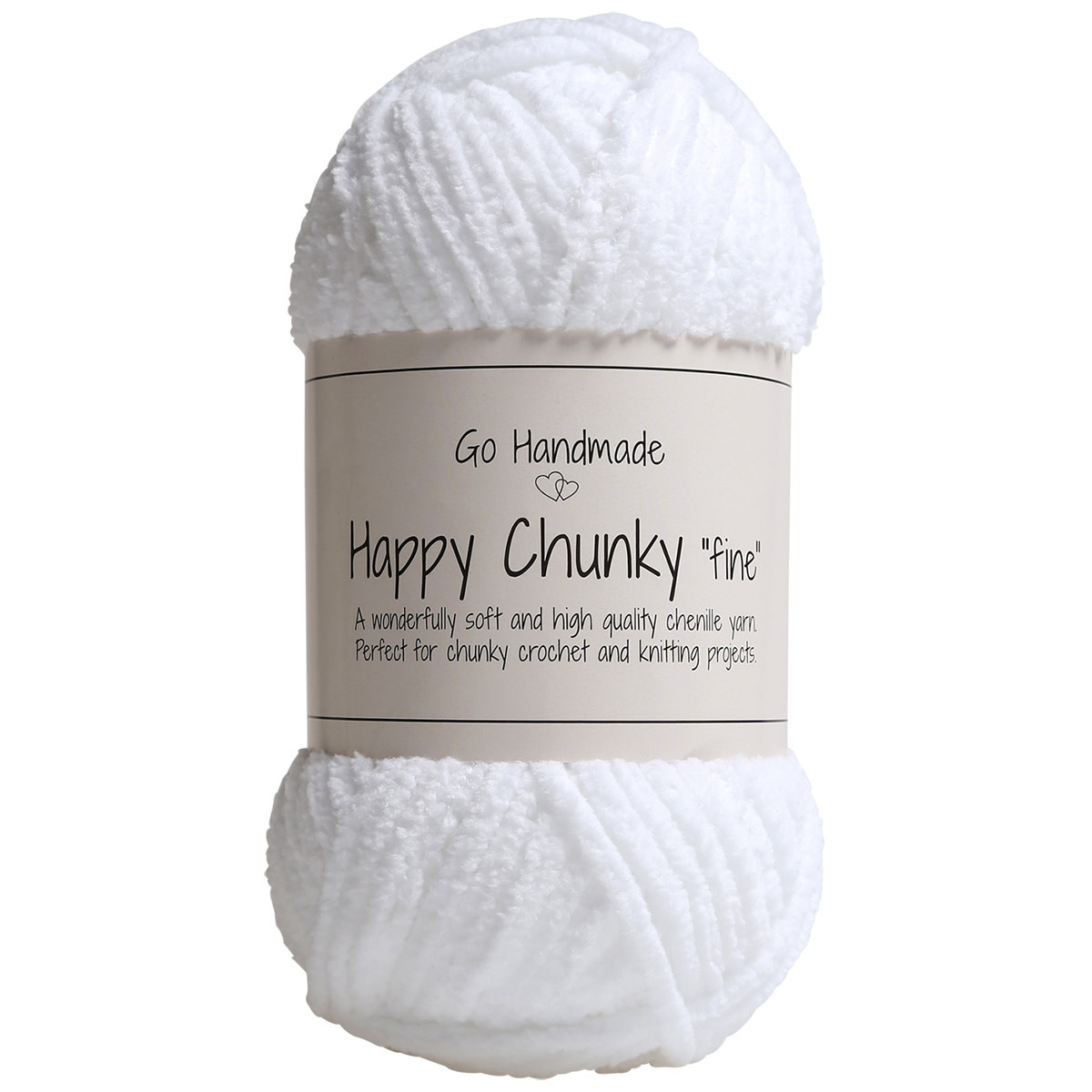 GoHandmade Happy Chunky "fine" white