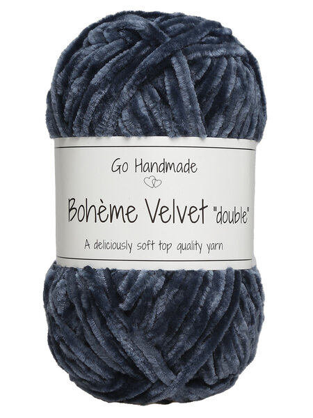 GoHandmade Bohème Velvet "double" -blue