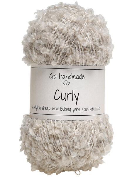 GoHandmade Curly -light grey 17642