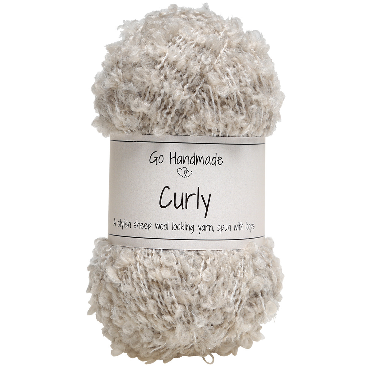 GoHandmade Curly -light grey 17642