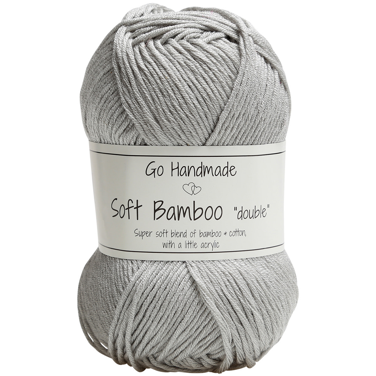GoHandmade Soft Bamboo "double" -light grey