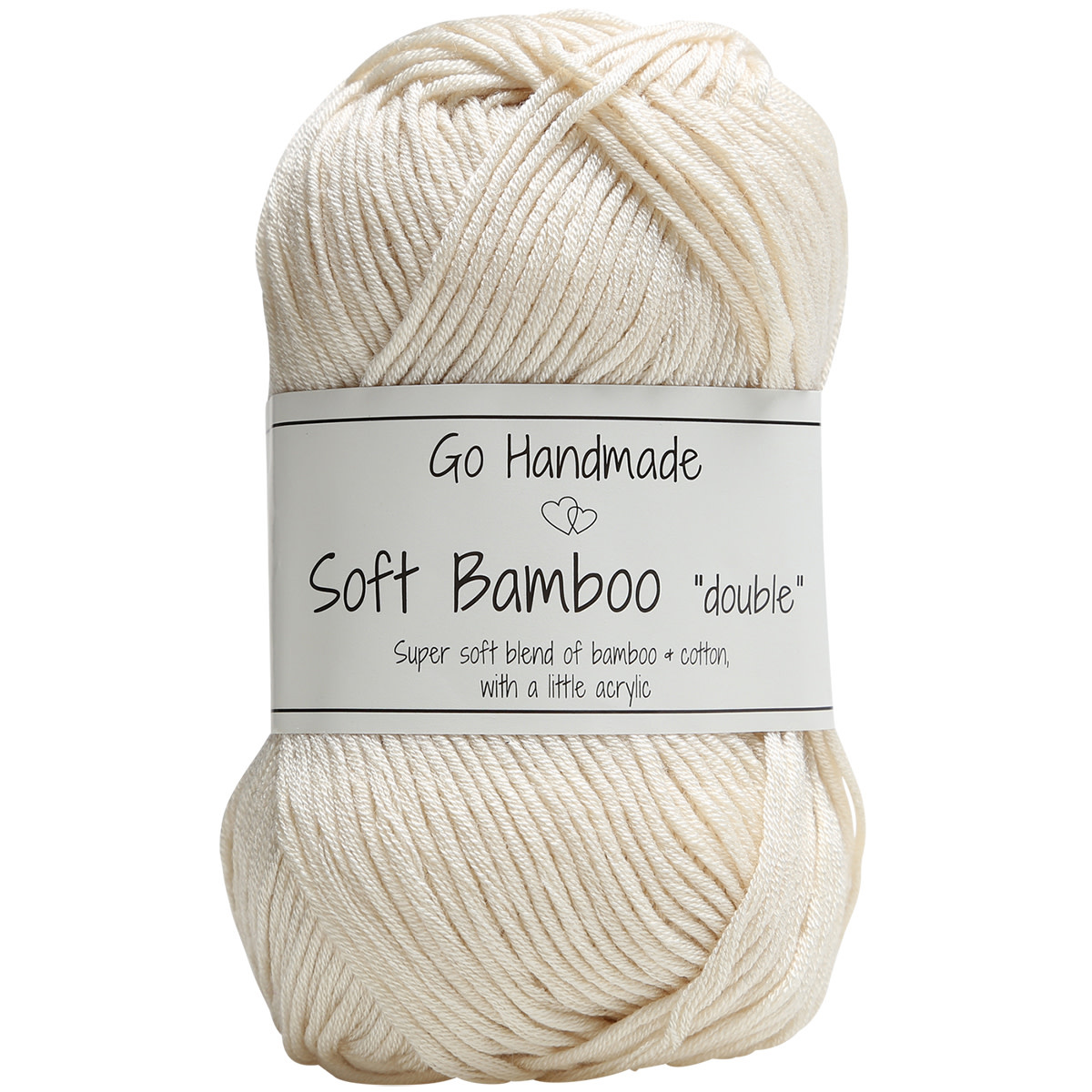 GoHandmade Soft Bamboo "double" -off-white