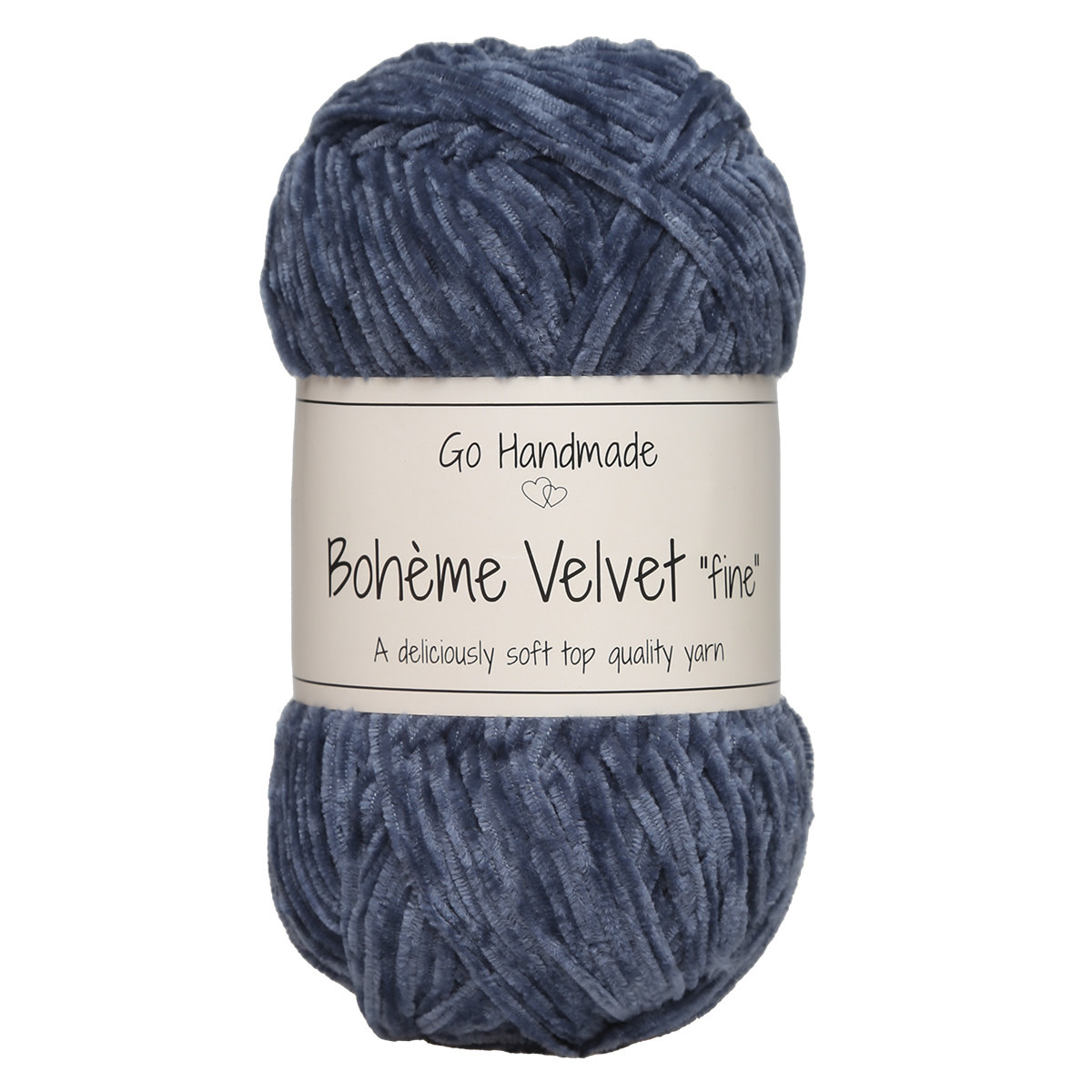 GoHandmade Bohème Velvet "fine" -blue