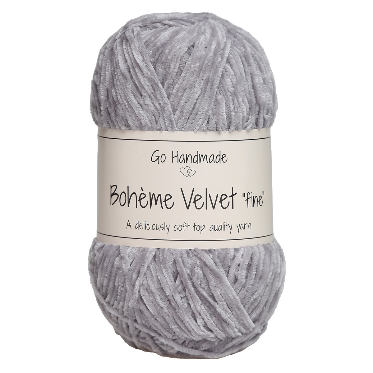 GoHandmade Bohème Velvet "fine" -grey