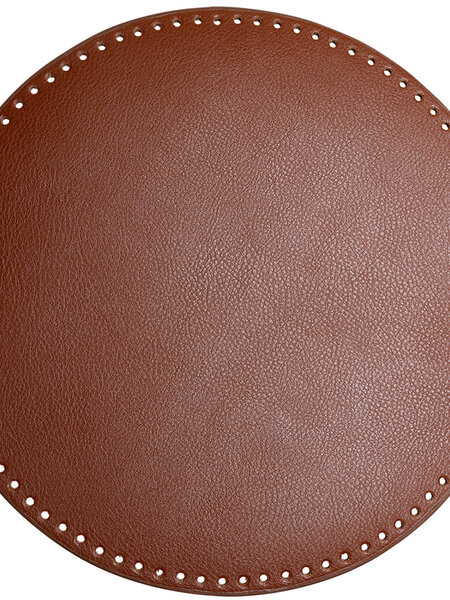 GoHandmade Lederen bodem - rond bruin 35cm diameter