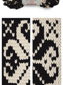 Puffy More 6270  Cream - Zwart