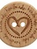 Knoop hout met hart maat 32 - 20mm