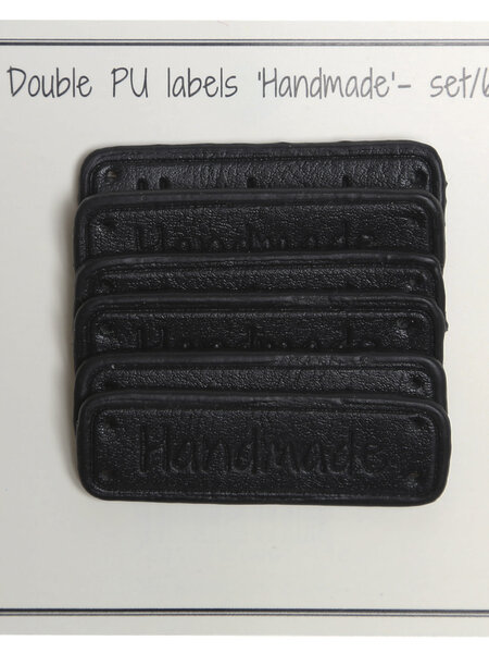 GoHandmade Etiket "Handmade" 5 x 1.5cm Zwart 