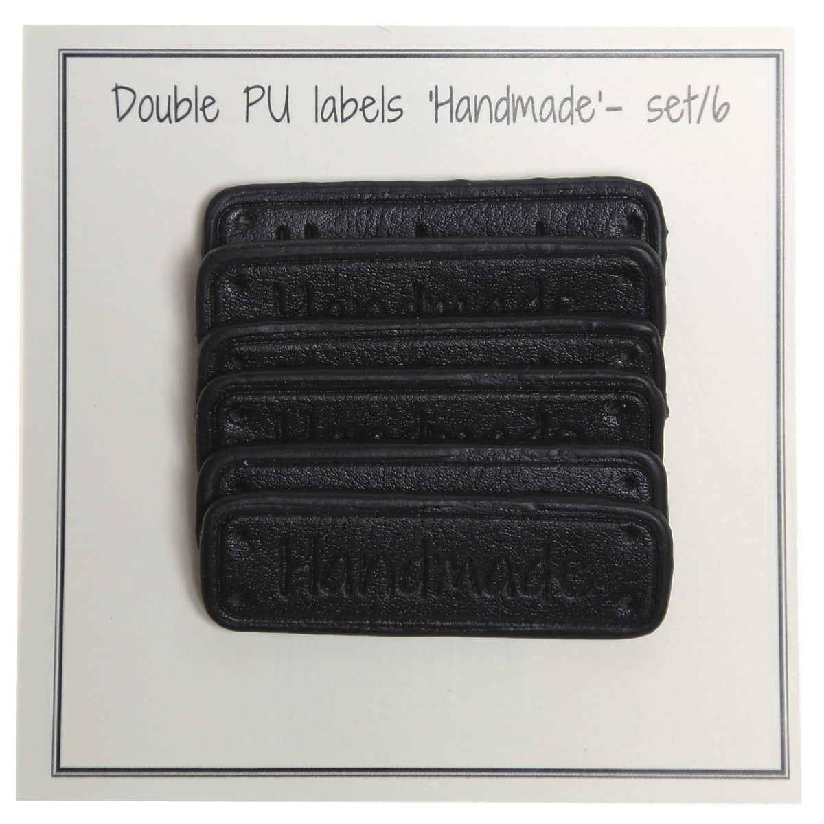 GoHandmade Etiket "Handmade" 5 x 1.5cm Zwart 