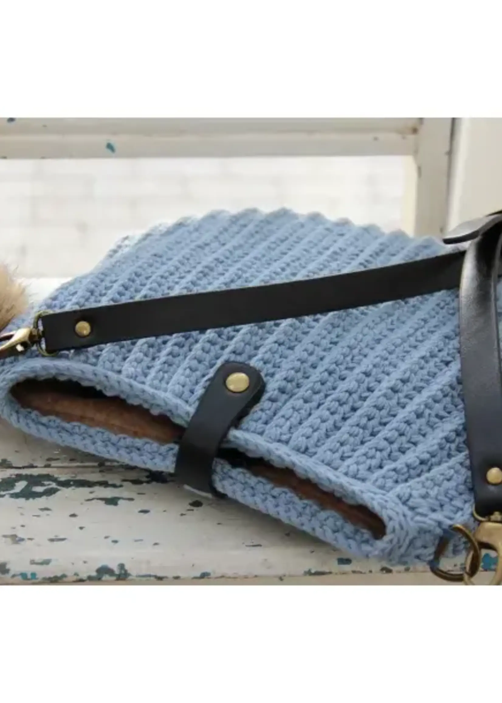 GoHandmade handtas Rib Stitch 'groot' - dark grey - haakpakket