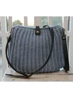 GoHandmade handtas Rib Stitch 'groot' - dark grey - haakpakket
