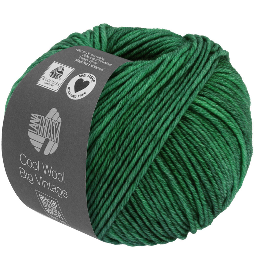 Lana Grossa Cool Wool Big Vintage -7180 patina groen-25%